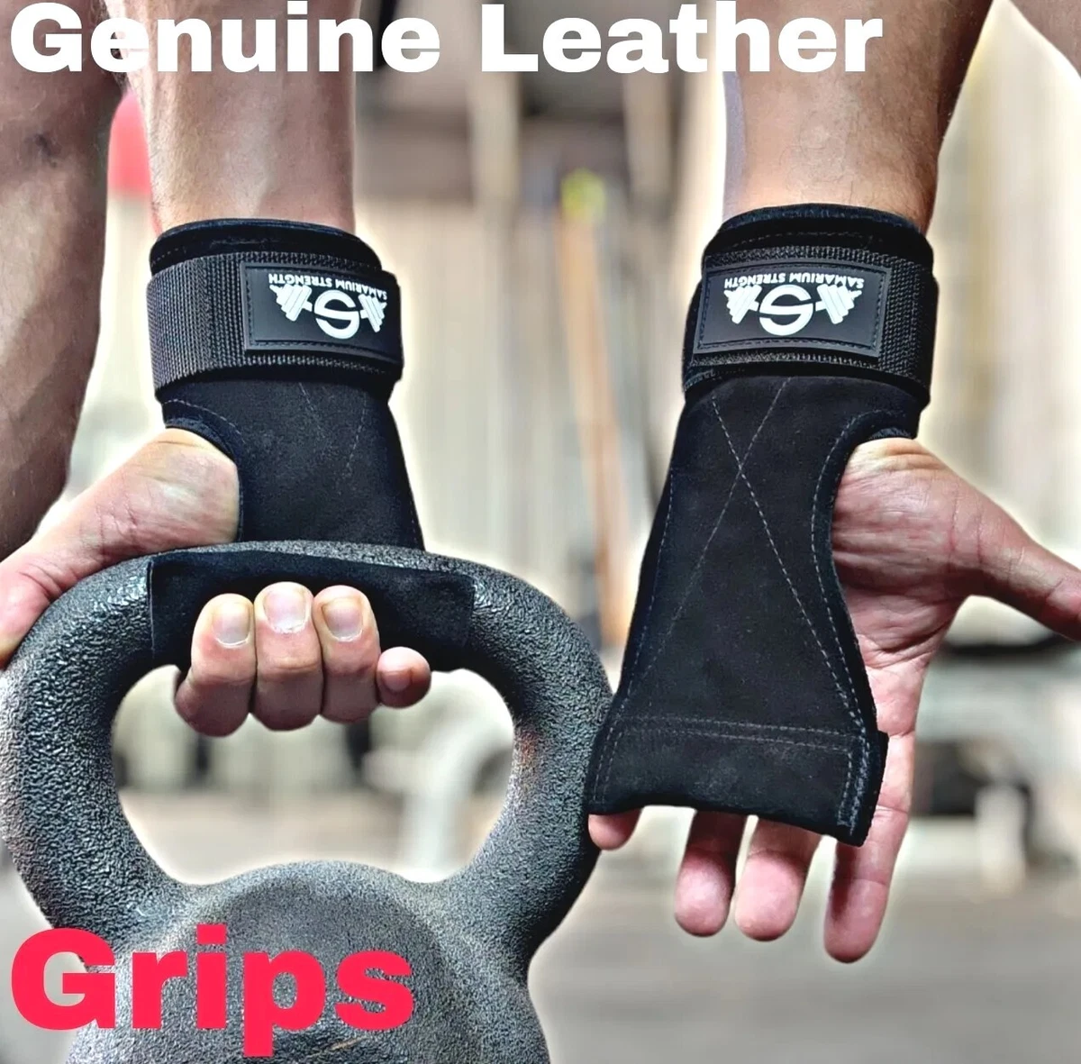 Fitness Gloves For Power Weight Lifting Grips Gym Workout Wrist Wrap Men  Women