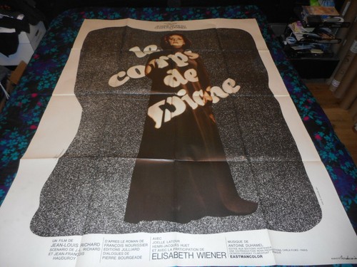 DIANE'S BODY - ORIGINAL HUGE FRENCH FOLDED POSTER- JEANNE MOREAU - 1969
