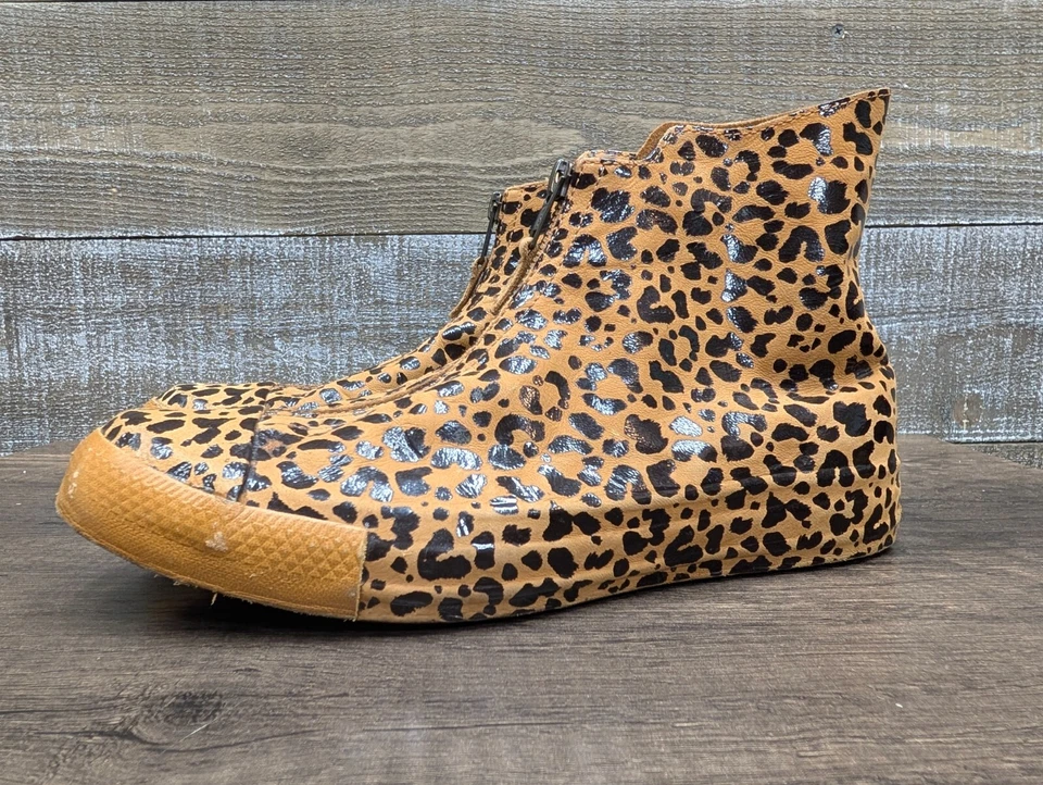 Converse Chuck Taylor All Star Leopard Leather Shroud High Top Sneaker Women's 8 - Image 2 of 4