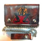 PORTAFOGLIO IN CUOIO ARTIGIANALE PER BIKERS