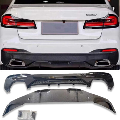 Carbon fiber Rear Bumper Diffuser M Performance Style For 17-23 BMW G30 M Sport