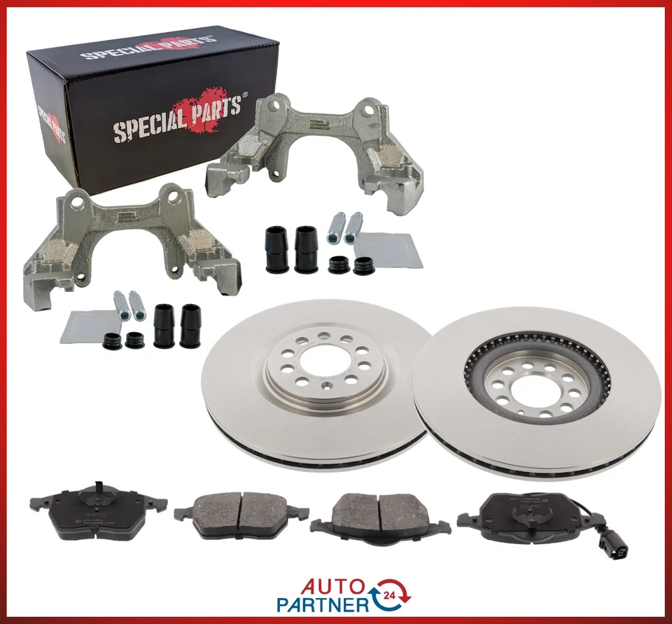 Umrüstsatz auf 312mm BREMSSCHEIBEN + BELÄGE VORNE für GOLF 4 A3 TT LEON OCTAVIA - Bild 1 von 1