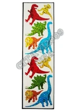 HAMBLY STUDIOS PRISMATIC STICKERS T REX - STEGOSAURUS APATOSAURUS DINOSAURS RARE