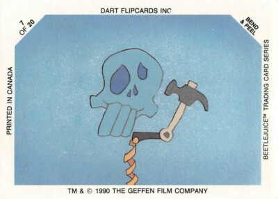 1990 Dart Cartoon Sticker card  Beetlejuice # 7