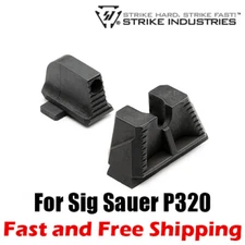 Strike Industries Co-Witness Height Front & Rear Iron Sights for Sig Sauer P320