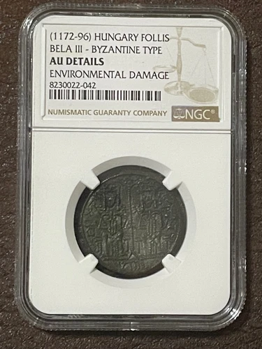 Hungary Bela III 1172-1196 A.D. NGC AU Details Byzantine Empire