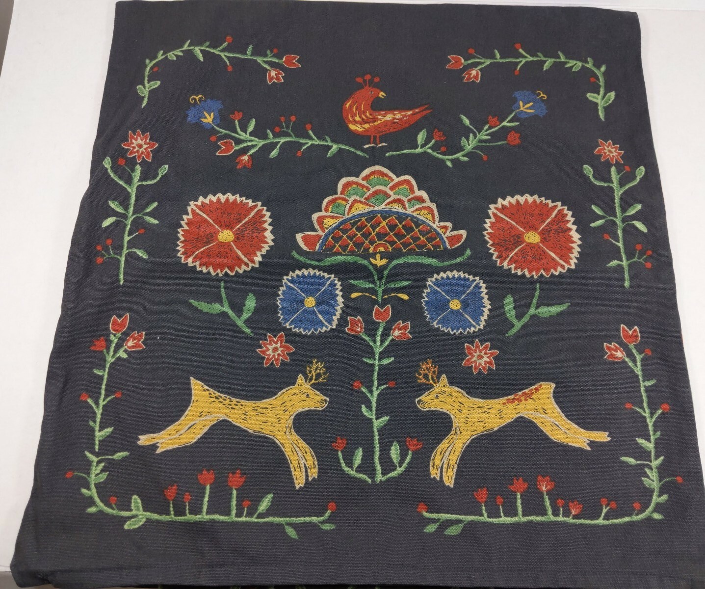 dekorativnaya navolochka na podushku ikea renrepe cushion pillow cover 100 cotton floral folk art square 20 x 20