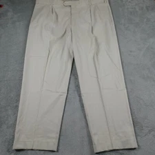 Ballin Pants Mens 42x29 Beige Pleated Professional Business Relaxed