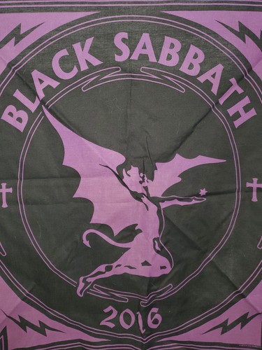 2016 Black Sabbath Tour Merch Purple Bandana - Picture 2 of 3
