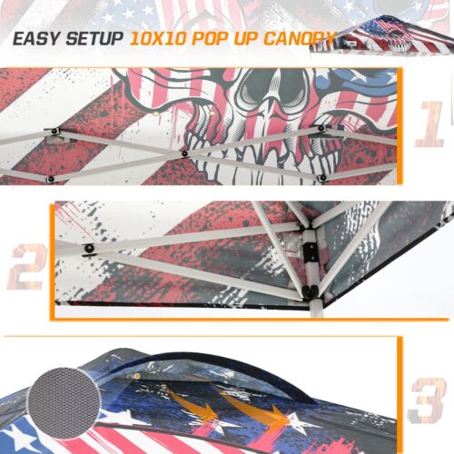 EAGLE PEAK 10x10 Pop Up Canopy Tent Easy Set up Straight Leg Folding Shelter - Picture 391 of 454