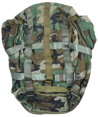 US Military Woodland BDU Drop In Bag Parachute Jump Bag Kit Backpack ...