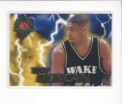 1997 Wheels Rookie Thunder Storm Front #1 Tim Duncan RC Rookie Wake Forest Spurs