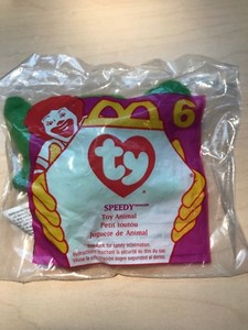 Mini Ty McDonald's Teenie Beanie Babies Plush Toy # 6 Speedy, new, sealed