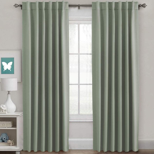 Blackout Curtains Thermal Insulated Window Treatment Panels Room Darkening Black