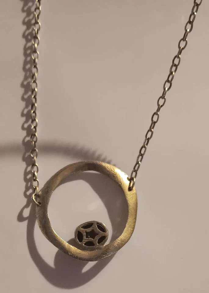 Collar Colgante Oro Marcia Moran Cuarzo Ahumado? Piedra  Foto 2 de 4