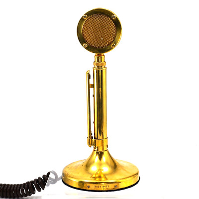 Astatic Golden Eagle Microphone +cosm PTT scratchy no audio For parts repair