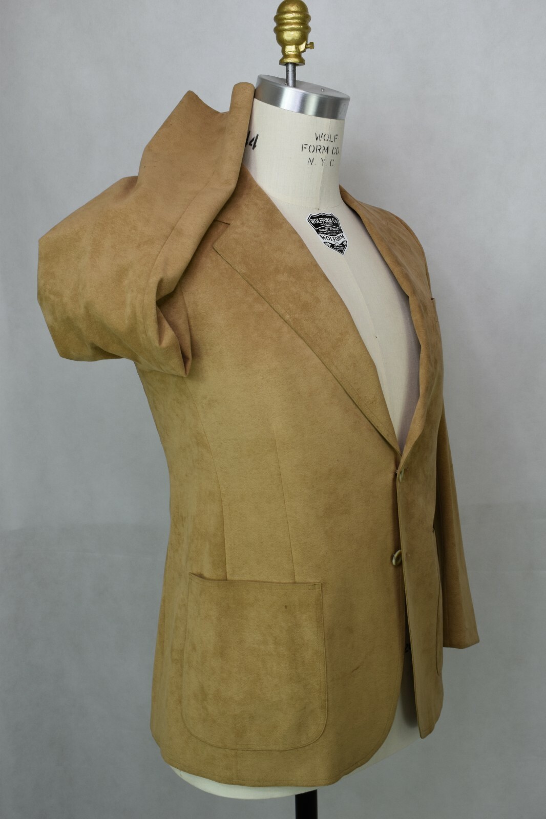 * Halston * Halsuede Model Solid Tan Patch Pocket… - image 6