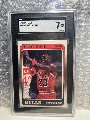 1988-89 fleer michael jordan #17 Freshly Graded!!!! SGC 7 NM
