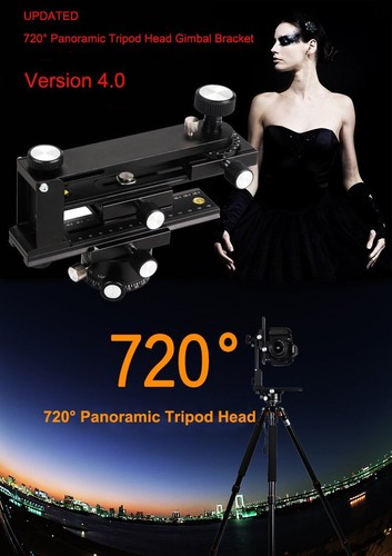 720° DSLR SLR Panoramic Tripod Head Gimbal Bracket Set + Suitcase - Picture 2 of 11