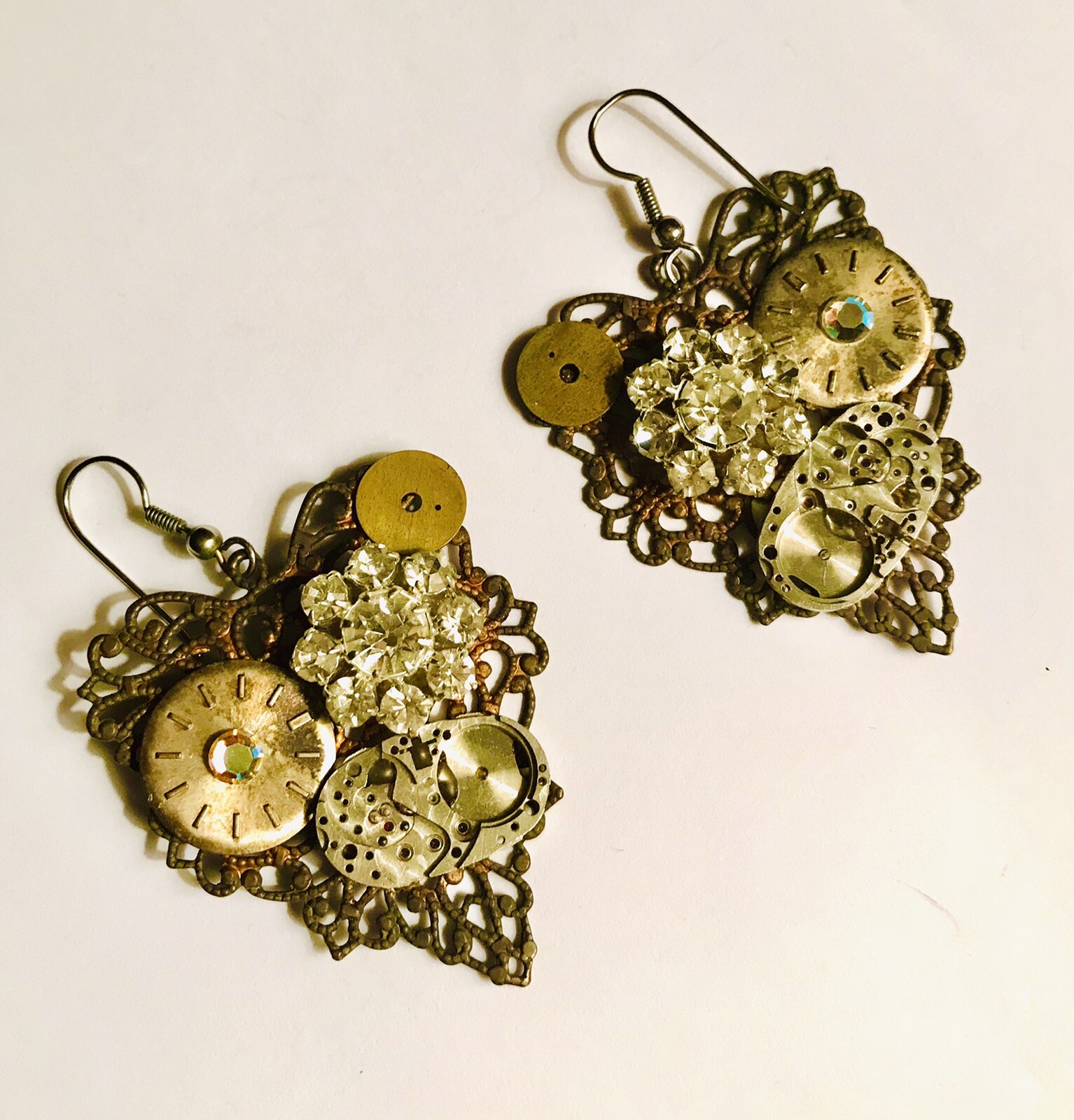 Large Statement Earrings TRUE Handcrafted Steampu… - image 1