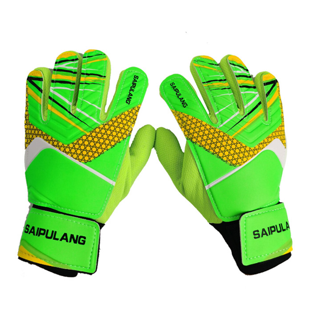Children Football Gloves Adjustable Elastic PU Sports Accessories (6 Green) Hot eBay