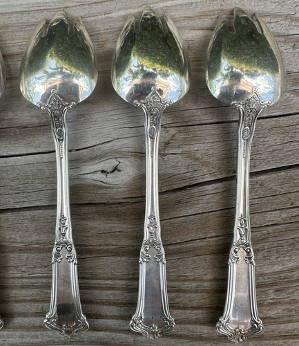 1912 Albemarle Gorham Sterling Silver Set of 12 Forks 3 Prong Dessert Flatware - Picture 9 of 13