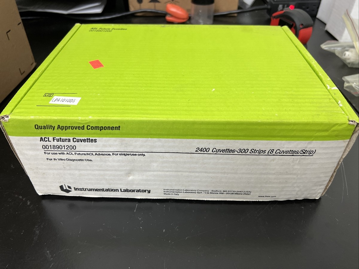 Instrumentation Laboratory ACL Futura Cuvettes 0018901200 2400 pcs