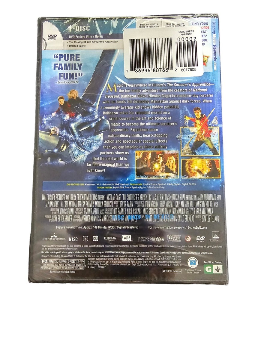 The Sorcerers Apprentice (DVD, 2010) Disney Nicolas Cage