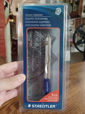 Staedtler Geoset Supreme #55981CS Geometry Set, 8pcs in Plastic