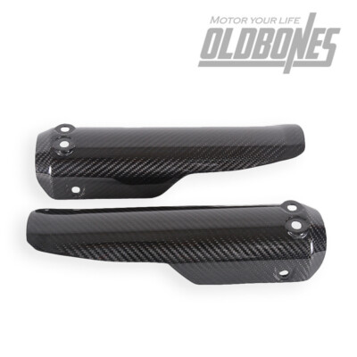 For Ducati Scrambler 2017 Cafe Racer Real Carbon Fiber Front Absorber Protectors