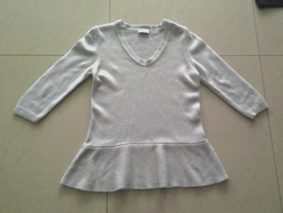 Wrap Pullover 90% Merinowolle 10% Kaschmir Gr.38 40