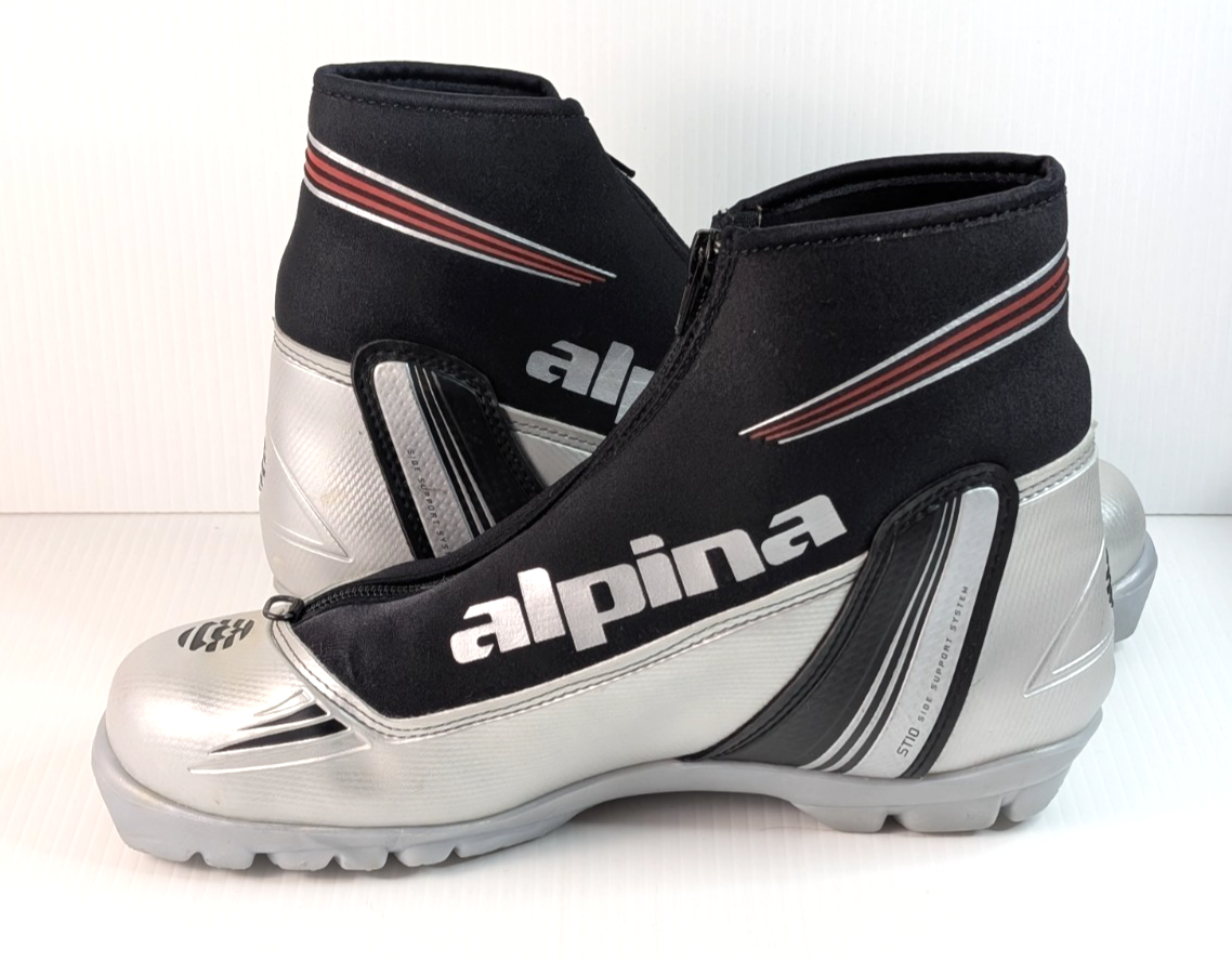 SALOMON Scarpe da sci nordico Alpina ST10 taglia 40 NNN fondo argento nero