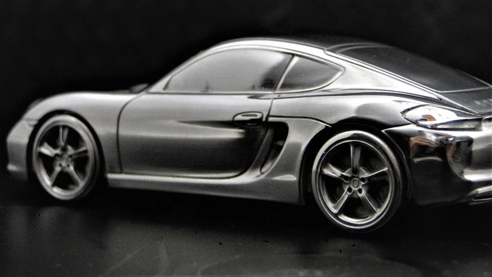 Porsche Cayman S carro de corrida 1:43 Le Mans 18 personalizado metal pesado 12 carrossel SLV 24 - Imagem 4 de 4