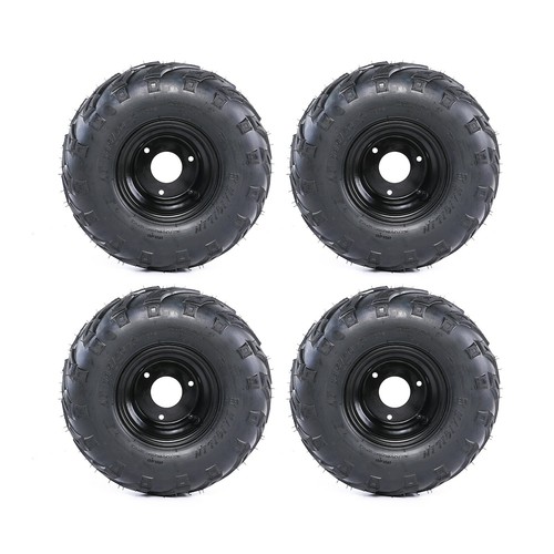 4pc 145/70-6 Wheel Tyre 6'' Rim 3 Bolt for ATV Quad Taotao Buggy Mini Dirt Bike - Picture 2 of 5