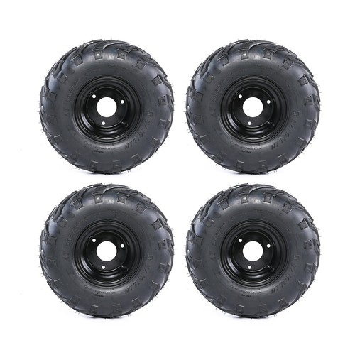 4pc 6" inch 145/70-6 Tyre Wheel 3 Stud Rim for ATV Suzuki LT50 110cc 70cc - Afbeelding 1 van 4