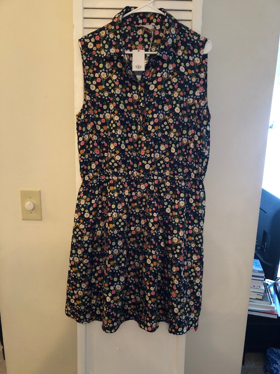 Tory Burch Womens Ryder Silk Floral Print 4 Button-Down