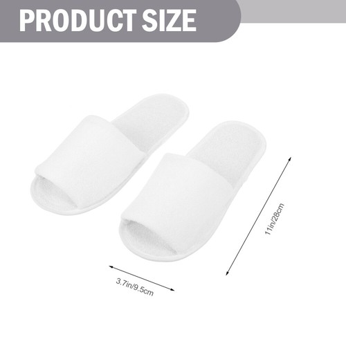 2 Pairs Foldable Slippers Hotel Spa Anti-slip Folding Women's Travel for - Picture 9 of 12