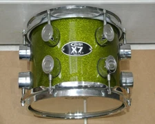 PDP by DW 8" X7 SERIES TOM in LIME GREEN SPARKLE for YOUR DRUM SET! K801