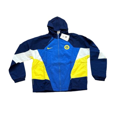 New NWT Chelsea FC Nike Men's Full Zip Windrunner Raglan Hoodie Jacket Small - Afbeelding 1 van 2