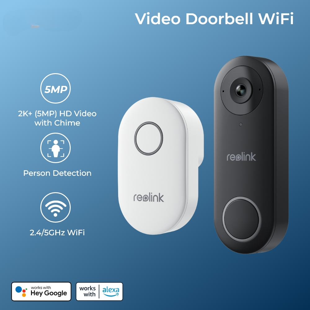 2K Video Doorbell with WiFi/PoE, Human Detection, Chime, Wired Intercom-image