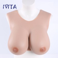 F Cup Halfbody Suit Silicone Breast Form Transgender Crossdressing Fake Boobs DQ