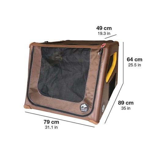 TAMI Caja Inflable para Perros M Caja de Transporte para Perros Caja de Coche Plegable Función de Airbag - Imagen 2 de 10