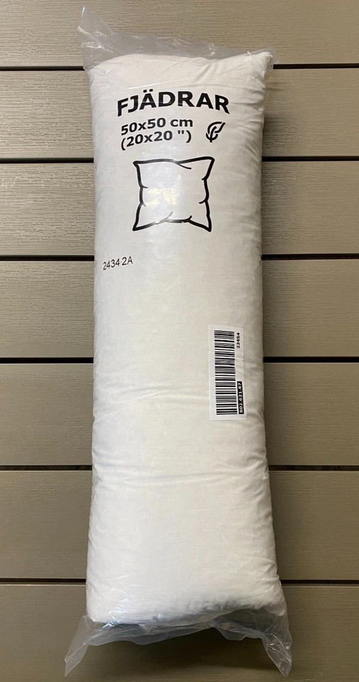 Coussin IKEA FJADRAR, blanc cassé, 50x50 cm, 20x20" FJÄDRAR 100% coton - Photo 1/1