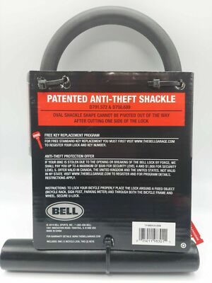 Serrure de vélo Bell U Lock niveau 4 chaîne antivol acier