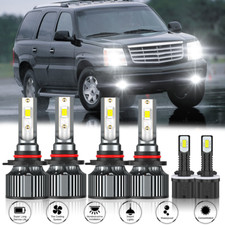 Led Headlight High Low Beam Fog Light Bulbs For Cadillac Escalade 2002 2003 2004