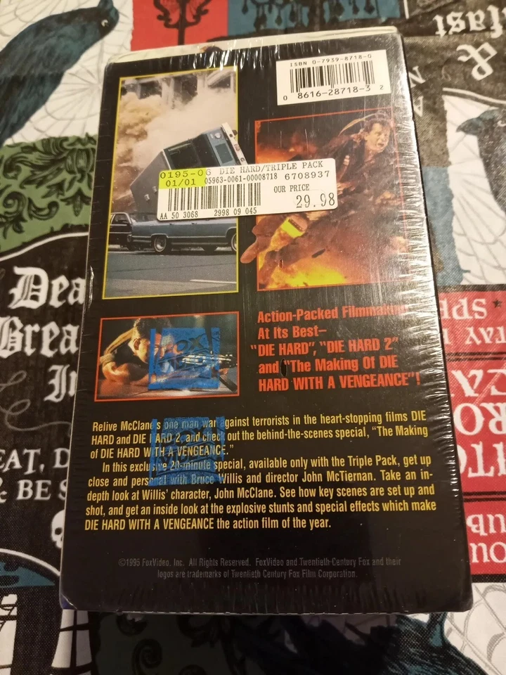 Vintage Die Hard VHS Triple Pack Bruce Willis New Manufacturer Sealed - Image 3 of 4