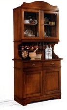DISPENSA CREDENZA CRISTALLIERA LEGNO MASSELLO TOULIPIE COLORE NOCE O LACCATA 802