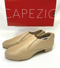 NEW Capezio Adult Slip on Tap CG18 Caramel Leather Upper Womens Dance Shoe