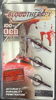 Blood Therapy archery OCD fixed circular cut Broadheads 100 grain | eBay