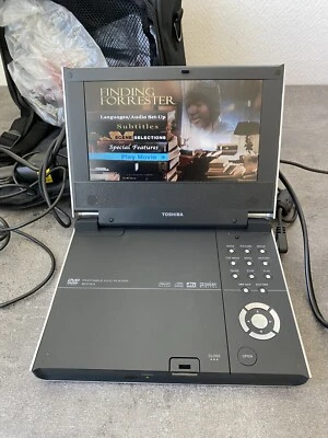 Ancien Lecteur Dvd Portable Toshiba SD-P1619 Chargeur Câble Voiture Fonctionne - Photo 1/4